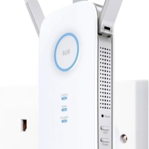 tp link re550 ac1900 wi fi range extender, dual band wi fi extender boost, 3 antennas, gigabit ethernet port, intelligent monitor, ap mode, ultimate compatibility wi fi mesh, easy setup