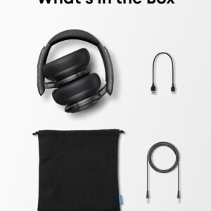 soundcore q30 by anker, hybrid active noise cancelling headphones with travel pouch, multiple modes, hi res audio, custom eq via app, 50h playtime, comfortable fit, bluetooth, multipoint connection